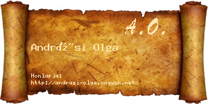 Andrási Olga névjegykártya