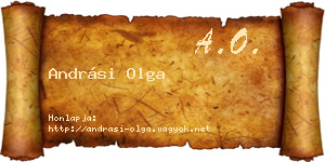 Andrási Olga névjegykártya