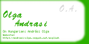olga andrasi business card
